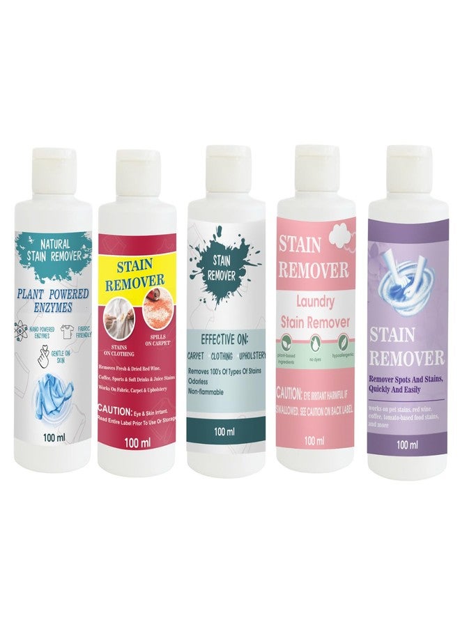 TOOVUS Stain Remover Combo Pack of Shirt, Red, Sky, Pink and Purple Stain Remover | Multi-Surface Cleaning Solution for Clothes, Fabrics, Upholstery (100 g Each) - Image 1